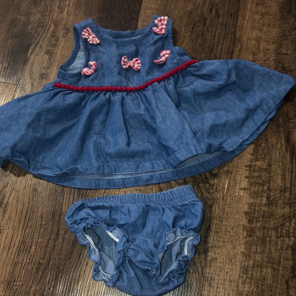Blue Jean dress with bloomers